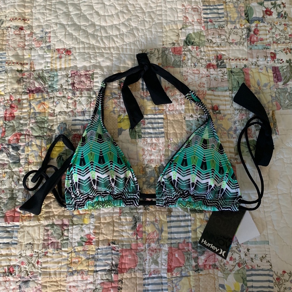 Hurley Geometric Bathing Suit Top